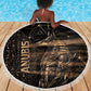 Egyptian God Anubis Beach Blanket Jackal Headed Deity Ancient Egypt Mythology Gilded