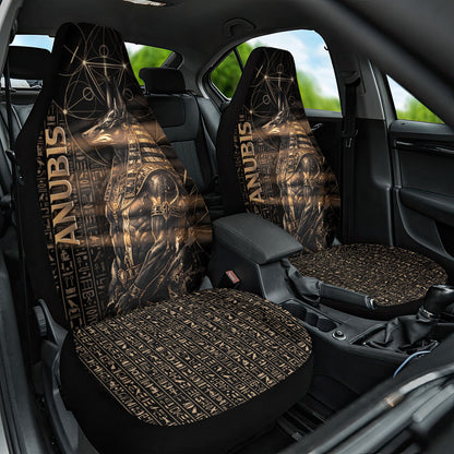 Egyptian God Anubis Car Seat Cover Jackal Headed Deity Ancient Egypt Mythology Gilded