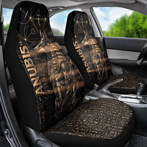 Egyptian God Anubis Car Seat Cover Jackal Headed Deity Ancient Egypt Mythology Gilded