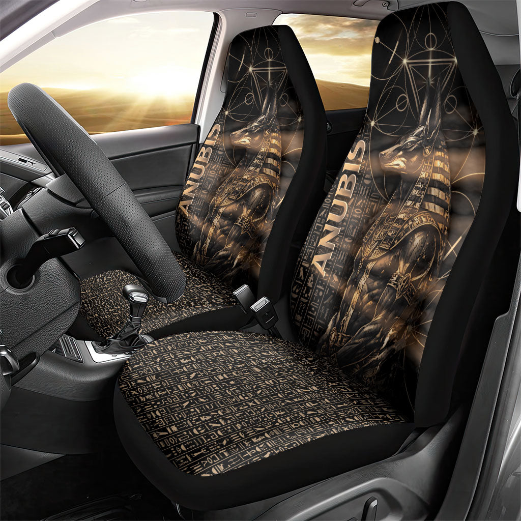 Egyptian God Anubis Car Seat Cover Jackal Headed Deity Ancient Egypt Mythology Gilded