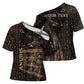 Personalized Egyptian God Anubis Cross Shoulder Shirt Jackal Headed Deity Ancient Egypt Mythology Gilded