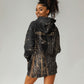 Personalized Egyptian God Anubis Hoodie Dress Jackal Headed Deity Ancient Egypt Mythology Gilded