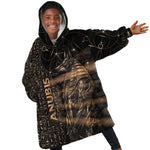 Personalized Egyptian God Anubis Kid Wearable Blanket Hoodie Jackal Headed Deity Ancient Egypt Mythology Gilded