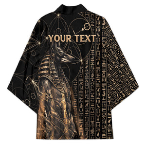 Personalized Egyptian God Anubis Kimono Jackal Headed Deity Ancient Egypt Mythology Gilded