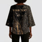 Personalized Egyptian God Anubis Kimono Sleeve Blouse Jackal Headed Deity Ancient Egypt Mythology Gilded
