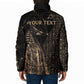 Personalized Egyptian God Anubis Padded Jacket Jackal Headed Deity Ancient Egypt Mythology Gilded