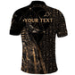 Personalized Egyptian God Anubis Polo Shirt Jackal Headed Deity Ancient Egypt Mythology Gilded
