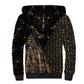 Personalized Egyptian God Anubis Sherpa Hoodie Jackal Headed Deity Ancient Egypt Mythology Gilded