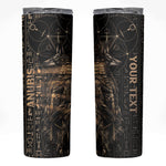 Personalized Egyptian God Anubis Skinny Tumbler Jackal Headed Deity Ancient Egypt Mythology Gilded