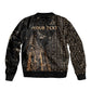 Personalized Egyptian God Anubis Sleeve Zip Bomber Jacket Jackal Headed Deity Ancient Egypt Mythology Gilded