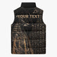 Personalized Egyptian God Anubis Sleeveless Puffer Jacket Jackal Headed Deity Ancient Egypt Mythology Gilded