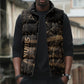 Personalized Egyptian God Anubis Sleeveless Puffer Jacket Jackal Headed Deity Ancient Egypt Mythology Gilded