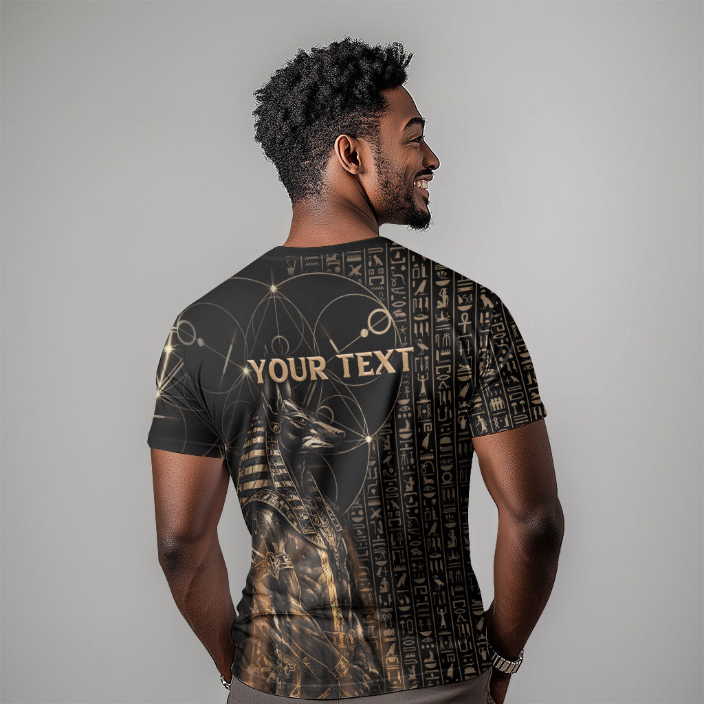 Personalized Egyptian God Anubis T shirt Jackal Headed Deity Ancient Egypt Mythology Gilded