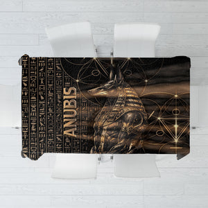 Egyptian God Anubis Tablecloth Jackal Headed Deity Ancient Egypt Mythology Gilded