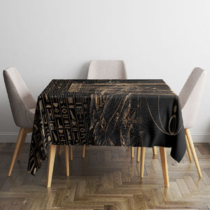 Egyptian God Anubis Tablecloth Jackal Headed Deity Ancient Egypt Mythology Gilded
