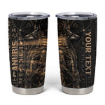 Personalized Egyptian God Anubis Tumbler Cup Jackal Headed Deity Ancient Egypt Mythology Gilded