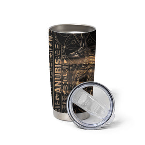 Personalized Egyptian God Anubis Tumbler Cup Jackal Headed Deity Ancient Egypt Mythology Gilded