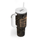Personalized Egyptian God Anubis Tumbler With Handle Jackal Headed Deity Ancient Egypt Mythology Gilded