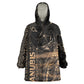 Personalized Egyptian God Anubis Wearable Blanket Hoodie Jackal Headed Deity Ancient Egypt Mythology Gilded