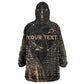 Personalized Egyptian God Anubis Wearable Blanket Hoodie Jackal Headed Deity Ancient Egypt Mythology Gilded