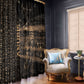 Egyptian God Anubis Window Curtain Jackal Headed Deity Ancient Egypt Mythology Gilded
