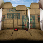 Egyptian God Osiris Back Car Seat Cover Green Pharaonic Hieroglyphic Patterns