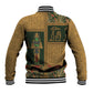 Egyptian God Osiris Baseball Jacket Green Pharaonic Hieroglyphic Patterns