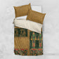 Egyptian God Osiris Bedding Set Green Pharaonic Hieroglyphic Patterns