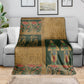 Egyptian God Osiris Blanket Green Pharaonic Hieroglyphic Patterns
