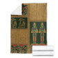 Egyptian God Osiris Blanket Green Pharaonic Hieroglyphic Patterns