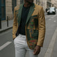 Egyptian God Osiris Blazer Green Pharaonic Hieroglyphic Patterns