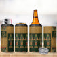 Egyptian God Osiris 4 in 1 Can Cooler Tumbler Green Pharaonic Hieroglyphic Patterns