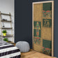 Egyptian God Osiris Door Cover Green Pharaonic Hieroglyphic Patterns
