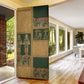 Egyptian God Osiris Door Cover Green Pharaonic Hieroglyphic Patterns