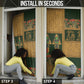 Egyptian God Osiris Door Cover Green Pharaonic Hieroglyphic Patterns
