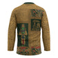 Egyptian God Osiris Hockey Jersey Green Pharaonic Hieroglyphic Patterns
