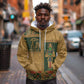 Egyptian God Osiris Hoodie Green Pharaonic Hieroglyphic Patterns