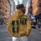Egyptian God Osiris Hoodie Green Pharaonic Hieroglyphic Patterns