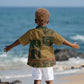 Egyptian God Osiris Kid Hawaiian Shirt Green Pharaonic Hieroglyphic Patterns DT05