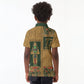 Egyptian God Osiris Kid Polo Shirt Green Pharaonic Hieroglyphic Patterns