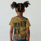 Egyptian God Osiris Kid T shirt Green Pharaonic Hieroglyphic Patterns