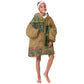 Egyptian God Osiris Kid Wearable Blanket Hoodie Green Pharaonic Hieroglyphic Patterns