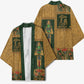 Egyptian God Osiris Kimono Green Pharaonic Hieroglyphic Patterns