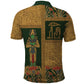Egyptian God Osiris Polo Shirt Green Pharaonic Hieroglyphic Patterns