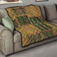 Egyptian God Osiris Quilt Green Pharaonic Hieroglyphic Patterns