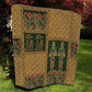 Egyptian God Osiris Quilt Green Pharaonic Hieroglyphic Patterns