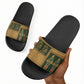 Egyptian God Osiris Slide Sandals Green Pharaonic Hieroglyphic Patterns