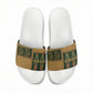 Egyptian God Osiris Slide Sandals Green Pharaonic Hieroglyphic Patterns