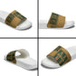 Egyptian God Osiris Slide Sandals Green Pharaonic Hieroglyphic Patterns