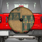 Egyptian God Osiris Spare Tire Cover Green Pharaonic Hieroglyphic Patterns